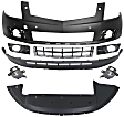8-Piece Kit, Front, Upper and Lower Upper - Primed, Lower - Textured Bumper Cover, Includes (2) Bumper Cover, (1) Bumper Grille, (2) Fog Light, (2) Fog Light Trim, and (1) Valance