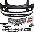 9-Piece Kit, Grille Gray, For Models Without Pre-Collision System, Includes (2) Bumper Bracket, (2) Bumper Cover, (1) Bumper Grille, (1) Fog Light, (1) Fog Light Trim, (1) Grille, and (1) Headlight