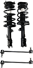 4-Piece Kit Front, Driver and Passenger Side Suspension Kit, Includes (2) Sway Bar Link and (2) Shock Absorber and Strut Assembly