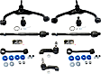 10-Piece Kit Front, Driver and Passenger Side, Upper Control Arm Kit, Includes (2) Ball Joint, (2) Control Arm, (2) Sway Bar Link, and (4) Tie Rod End