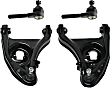 4-Piece Kit Front, Driver and Passenger Side, Lower Control Arm Kit, Includes (2) Control Arm and (2) Tie Rod End