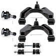 6-Piece Kit Front, Driver and Passenger Side Suspension Kit, Includes (2) Ball Joint, (2) Control Arm, and (2) Sway Bar Link