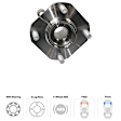 2012 Nissan Sentra - 10-Piece Kit Front, Driver and Passenger Side Suspension Kit, 4-Wheel ABS,  Includes (2) Control Arm, (2) Loaded Strut, (2) Sway Bar Link, (2) Tie Rod End, and (2) Wheel Hub