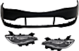 3-Piece Kit Driver and Passenger Side Halogen Headlight, With bulb(s), OE Replacement, Sedan, Includes (2) Headlight and (1) Bumper Cover