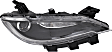 3-Piece Kit Driver and Passenger Side Halogen Headlight, With bulb(s), OE Replacement, Sedan, Includes (2) Headlight and (1) Bumper Cover