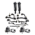 16-Piece Front and Lower Control Arm Kit Includes (2) Control Arm, (2) Sway Bar Link, (2) Control Arm Bushing, (2) Ball Joint, (4) Tie Rod End, (2) Shock Absorber and Strut Assembly and (2) Wheel Hub