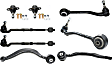 8-Piece Kit Front, Driver and Passenger Side, Lower, Frontward and Rearward Control Arm Kit, Includes (2) Ball Joint, (4) Control Arm, and (2) Tie Rod Assembly