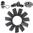 4-Piece Kit Cooling System Service Kit, Includes (1) Fan Clutch, (1) Water Pump, (1) Fan Blade and (1) Thermostat Housing