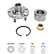 2-Wheel Set Front, Driver and Passenger Side Wheel Hub, 5 Lugs, With Bearing, Includes (4) Tie Rod End and (2) Wheel Hub