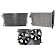 2000 Pontiac Firebird Trans Am - 3-Piece Kit A/C Condenser, 5.7L 8Cyl,  Includes (1) A/C Condenser, (1) Cooling Fan Assembly, and (1) Radiator