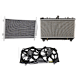 3-Piece Kit A/C Condenser, 6.2L, 8Cyl, Includes (1) A/C Condenser, (1) Cooling Fan Assembly and (1) Radiator