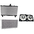 3-Piece Kit A/C Condenser, 3.6L, 6Cyl, Includes (1) A/C Condenser, (1) Cooling Fan Assembly and (1) Radiator