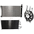 3-Piece Kit A/C Condenser, includes (1) A/C Condenser, (1) Cooling Fan Assembly and (1) Radiator, 5.0L/5.7L Eng., 8 Cyl.