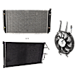 1996 Chevrolet C3500 Base - 3-Piece Kit A/C Condenser, 7.4L 8Cyl,  Includes (1) A/C Condenser, (1) Cooling Fan Assembly, and (1) Radiator