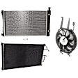 1994 GMC K1500 - 3-Piece Kit A/C Condenser, With 25mm (15/16 In.) Thick Core, 5.0L 8Cyl,  Includes (1) A/C Condenser, (1) Cooling Fan Assembly, and (1) Radiator