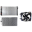 3-Piece Kit A/C Condenser, 2.2L, 4Cyl, Includes (1) A/C Condenser, (1) Cooling Fan Assembly and (1) Radiator