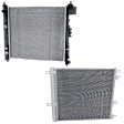 2-Piece Kit A/C Condenser, includes (1) A/C Condenser and (1) Radiator, 2.0L/2.5L/3.6L Eng., 4 and 6 Cyl.
