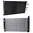 2-Piece Kit A/C Condenser, includes (1) A/C Condenser and (1) Radiator, 4.3L/5.0L Eng., 6 and 8 Cyl.