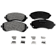 2-Wheel Set Front Brake Disc and Pad Kit, Plain Surface 5 Lugs Ceramic FWD Pro-Line Series, Includes (2) Brake Disc and (1) Brake Pad Set