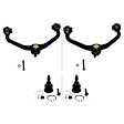 4-Piece Kit Front, Driver and Passenger Side, Upper Control Arm Includes (2) Ball Joint and (2) Control Arm