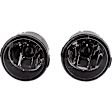 3-Piece Kit Front, Driver and Passenger Side Halogen Fog Light, With bulb(s), Includes (1) Fog Light and (2) Fog Light Trim