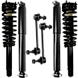 6-Piece Kit Shock and Fully Loaded Strut, Includes (2) Loaded Strut, (2) Shock, and (2) Sway Bar Link