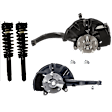 4-Piece Kit Front, Driver and Passenger Side Steering Knuckle, With Bearing, With Dust Shield, Includes (2) Knuckle and (2) Loaded Strut