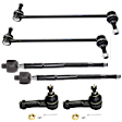 6-Piece Kit Tie Rod End Includes (2) Sway Bar Link and (4) Tie Rod End