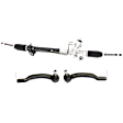 3-Piece Kit Steering Rack, With Hydraulic Power, includes (1) Steering Rack and (2) Tie Rod End