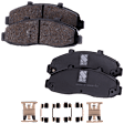 2-Wheel Set Front Wheel Hub, 5 Lugs, With Bearing, With Sensor, 4WD, Includes (2) Brake Disc, (1) Brake Pad Set, and (2) Wheel Hub