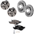 2-Wheel Set Front Wheel Hub, 5 Lugs, With Bearing, With Sensor, Includes (2) Disc, (1) Pad Set, and (2) Wheel Hub