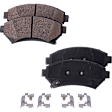 2-Wheel Set Front, Driver and Passenger Side Wheel Hub, 5 Lugs, With Bearing, With Sensor, FWD, includes (2) Brake Disc, (1) Brake Pad Set, and (2) Wheel Hub