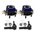 2-Wheel Set Wheel Hub, 5 Lugs, With Bearing, With Sensor, Includes (2) Tie Rod End and (2) Wheel Hub