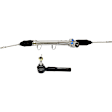 2-Piece Kit Steering Rack, With Hydraulic Power, Includes Inner Tie Rods, includes (1) Steering Rack and (1) Tie Rod End