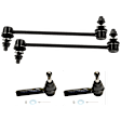 4-Piece Kit Front, Driver and Passenger Side, Outer Sway Bar Link, Includes (2) Sway Bar Link and (2) Tie Rod End