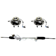 3-Piece Kit Steering Rack, Power, includes (1) Steering Rack and (2) Wheel Hub