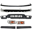 1999 Toyota 4Runner SR5 - 7-Piece Kit Front Bumper, For Models Without Sport Package, Without Fender Flares, Chrome, Sport Utility, Includes (1) Bumper, (1) Bumper Trim, (2) Grille Assembly, (2) Turn Signal Light, and (1) Valance
