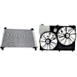 2019 Toyota Highlander - 2-Piece Kit Radiator Fan 2.7L 4Cyl, Dual fan,  Includes (1) A/C Condenser and (1) Radiator Fan