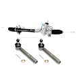 3-Piece Kit Steering Rack, With Hydraulic Power, includes (1) Steering Rack and (2) Tie Rod End