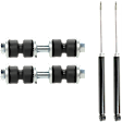 4-Piece Kit Rear, Driver and Passenger Side Shock, Includes (2) Shock Absorber and Strut Assembly and (2) Sway Bar Link