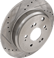 2015-2017 Honda Odyssey - 2-Wheel Set Rear Brake Disc and Pad Kit, Cross-drilled and Slotted 5 Lugs 334 mm, Includes (2) Brake Disc and (1) Brake Pad Set