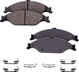 2-Wheel Set Front Brake Disc and Pad Kit, Cross-drilled and Slotted 5 Lugs 276 mm, Includes (2) Disc and (1) Pad Set