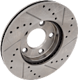 2-Wheel Set Front Brake Disc and Pad Kit, Cross-drilled and Slotted 5 Lugs 276 mm, Includes (2) Disc and (1) Pad Set