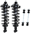4-Piece Kit Rear, Driver and Passenger Side Fully Loaded Strut, Includes (2) Sway Bar Link and (2) Shock Absorber and Strut Assembly