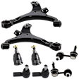 8-Piece Kit Control Arm Includes (2) Ball Joint, (2) Control Arm, (2) Sway Bar Link, and (2) Tie Rod End