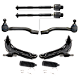 2014 Nissan Rogue Select - 8-Piece Kit Driver and Passenger Side Suspension Kit, AWD, Includes (2) Control Arm, (2) Steering Rack Boot, and (4) Tie Rod End