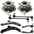 8-Piece Kit Front Suspension Kit, Includes (2) Control Arm, (2) Sway Bar Link, (2) Tie Rod End, and (2) Wheel Hub