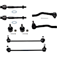 8-Piece Kit Front, Driver and Passenger Side, Inner and Outer, Lower Sway Bar Link, Includes (2) Ball Joint, (2) Sway Bar Link, and (4) Tie Rod End