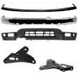 5-Piece Kit, Bumper, Sport Utility, For Models Without Sport Package, Chrome, Includes (1) Bumper, (2) Bumper Bracket, (1) Bumper Trim, and (1) Valance