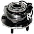 10-Piece Kit Front Wheel Hub Includes (2) Control Arm, (1) Idler Arm, (1) Pitman Arm, (1) Ball Joint, (2) Tie Rod End, (1) Sway Bar Link, (1) Tie Rod Adjusting Sleeve and (1) Wheel Hub